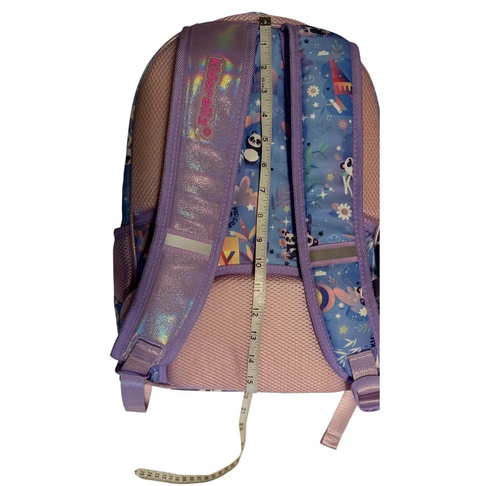 Kidspunk Kidsreliz Panda Backpack Purple Holographic School Bag GB-PD1-1